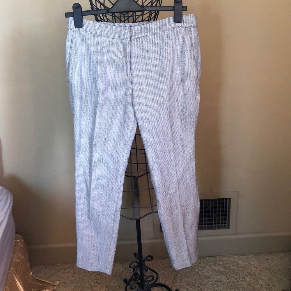 H&M Cropped Gray Tweed Cigarette Pant